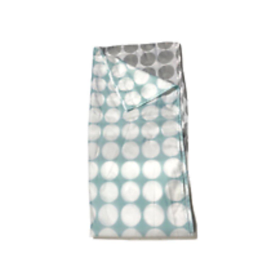 Blue Gray Polka Dot Shower Curtain Lightweight Bathroom Decor Printed Circles
